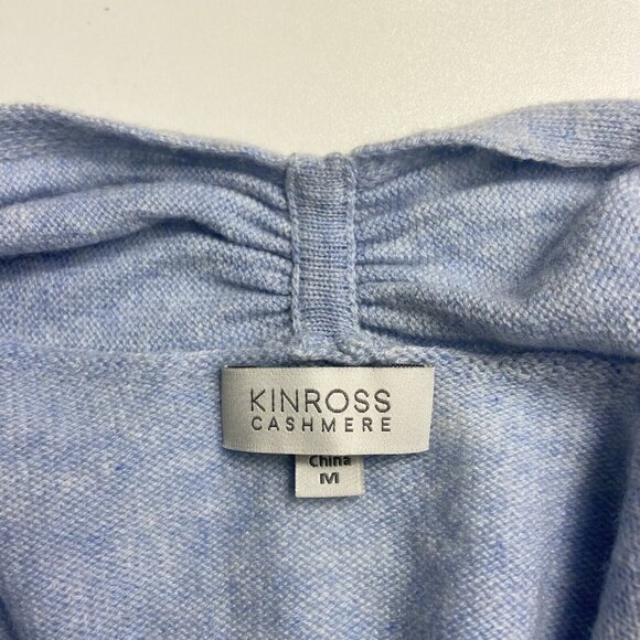 Kinross Lightweight 100% Cashmere Cardigan Sz M Colorblock Open Front Sweater - Picture 5 of 6